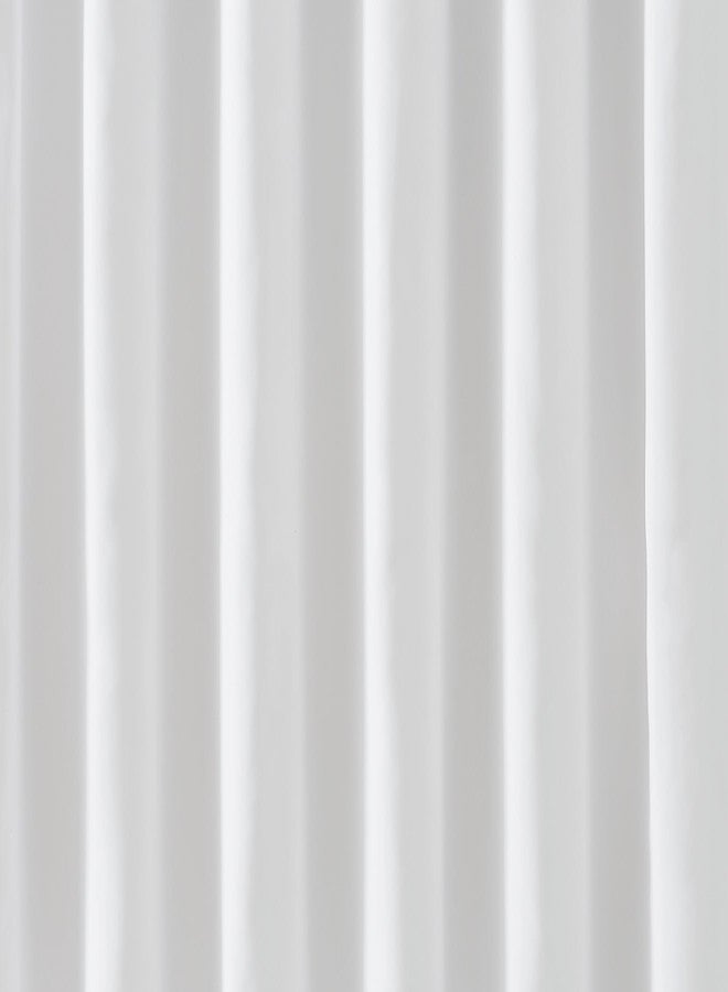 TRULY SOFT Everyday White Shower Curtain, Solid Color Themed, Oeko-TEX Certified - Image 3